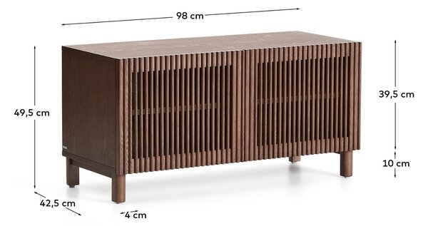 Kave Home Ořechová komoda Beyla 98 x 42,5 cm