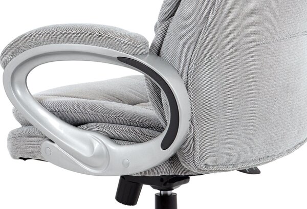 Autronic Kancelářská židle, šedá látka, kříž plast stříbrný, houpací mechanismus - KA-G198 SIL2
