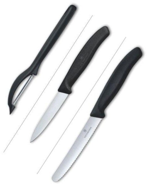 Victorinox Swiss Classic Černá Sada nožů se škrabkou