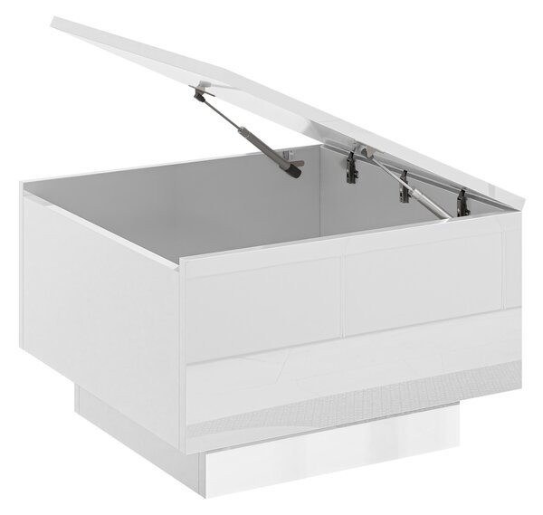 Konferenční stolek čtverec 60x60 cm NORAN - lesklý bílý