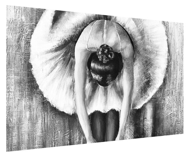 Černobílý obraz baletky (120x80 cm)
