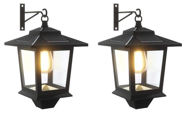 Nástěnné svítidlo with LED Bulb 2 ks Černá 19 x 14 x 25 cm