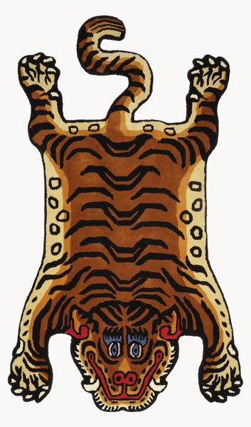 Ručně tkaný vlněný koberec Tiger