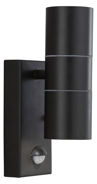 Searchlight 7008-2BK LED venkovní ​​nástěnné svítidlo s pohybovým čidlem Outdoor & Porche 2x3W | GU10 | 540lm | 3000K | IP44 - černá