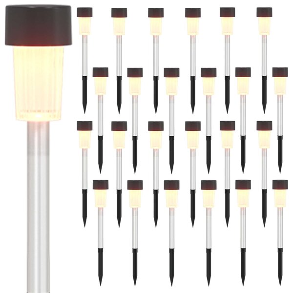 Venkovní solární světla s zemním hrotem 24 pcs Teplá bílá