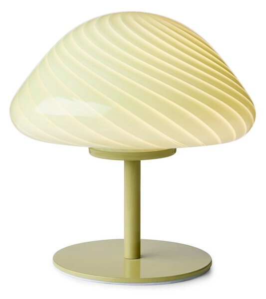 Stolní lampa Halo Design, Zelená, Obývací pokoj, Sklo