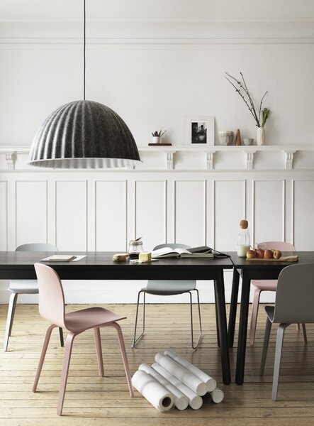 Závěsná svítidlo Muuto, stmívatelné, Černá, Jídelna, Tkanina / Textil