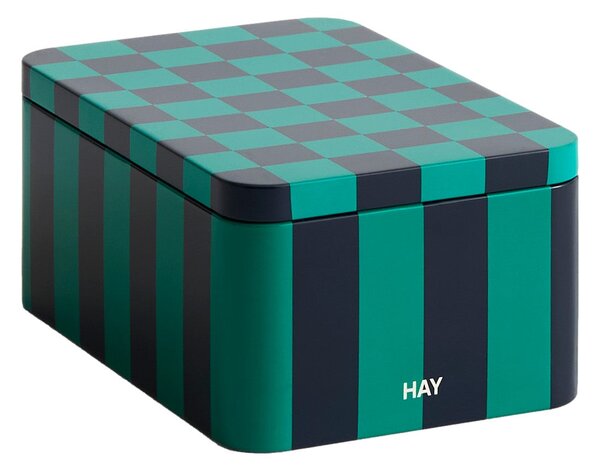 HAY Plechová dóza Tin, Small, Green / Dark Blue