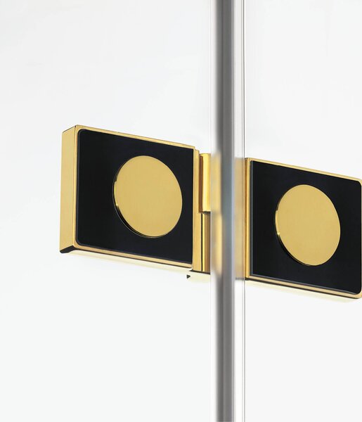 New Trendy Avexa Gold Brushed sprchový kout 90x90 cm čtvercový zlatá kartáčovaný/průhledné sklo EXK-1744