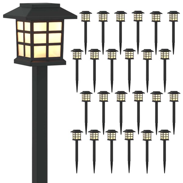 Venkovní solární světla s zemním hrotem 24 pcs Teplá bílá PP
