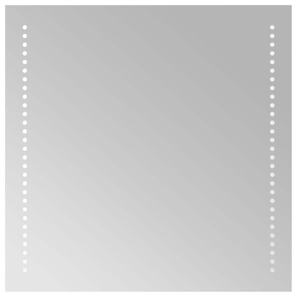 LED koupelnové zrcadlo Transparentní 50 x 50 cm tvrzené sklo