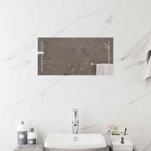 LED koupelnové zrcadlo Transparentní 60 x 30 cm tvrzené sklo
