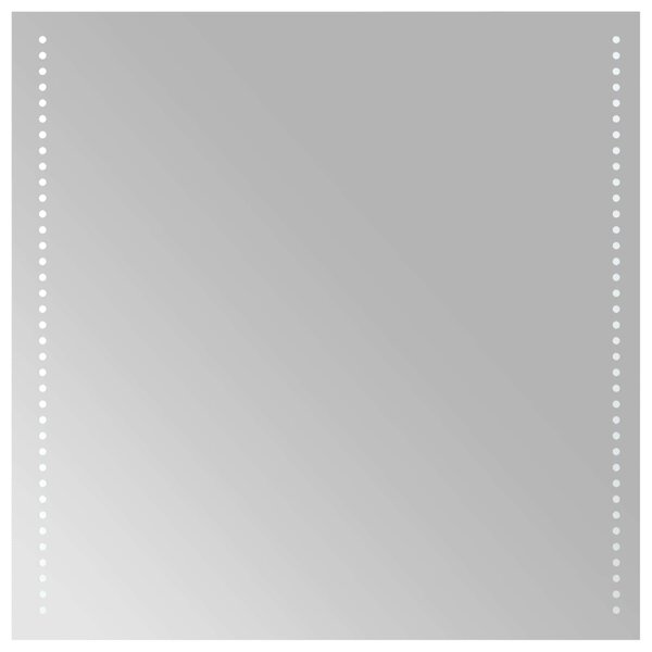 LED koupelnové zrcadlo Transparentní 60 x 60 cm tvrzené sklo