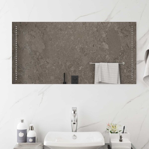 LED koupelnové zrcadlo Transparentní 100 x 50 cm tvrzené sklo