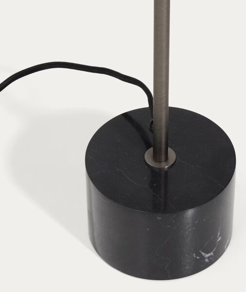 Kave Home Černá kovová stojací lampa Lynor 121 cm