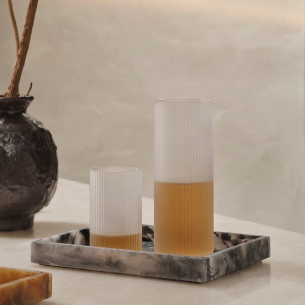 FERM LIVING Džbánek na mléko Ripple Jug, Smoked Grey