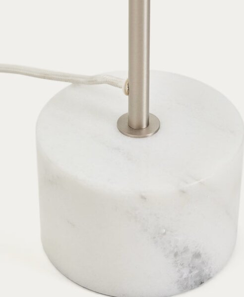 Kave Home Stříbrná kovová stojací lampa Lynor 121 cm