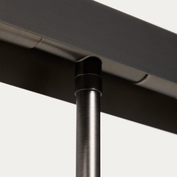 Kave Home Černá kovová stojací lampa Lynor 121 cm