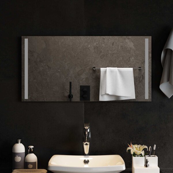 LED koupelnové zrcadlo Transparentní 80 x 40 cm tvrzené sklo