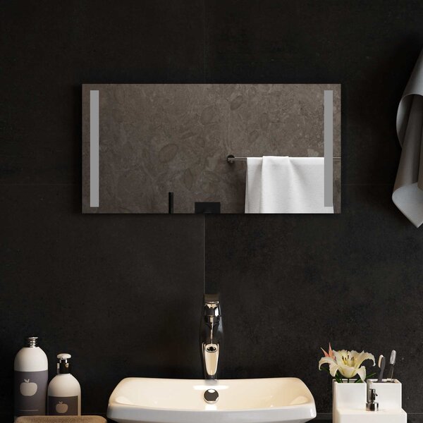 LED koupelnové zrcadlo Transparentní 60 x 30 cm tvrzené sklo
