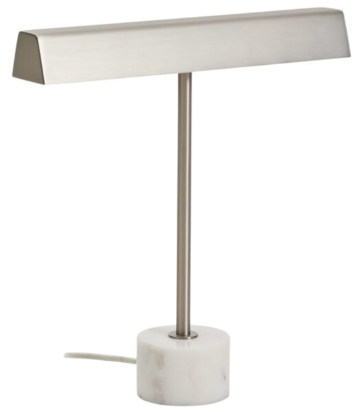 Kave Home Stříbrná kovová stolní lampa Lynor