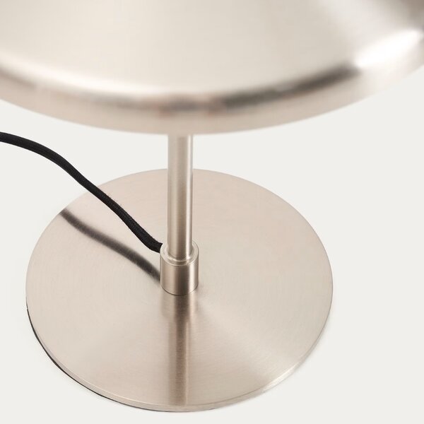 Kave Home Stříbrná kovová stolní lampa Nuvira