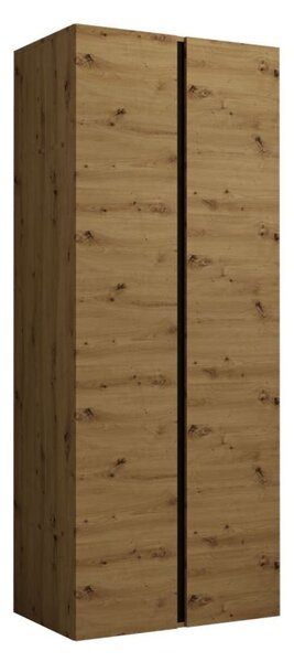 Šatní skříň do předsíně 74 cm SELAND - dub artisan / černá