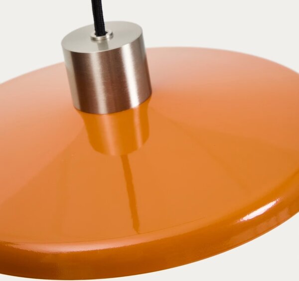 Kave Home Oranžové kovové závěsné světlo Nuvira 27 cm