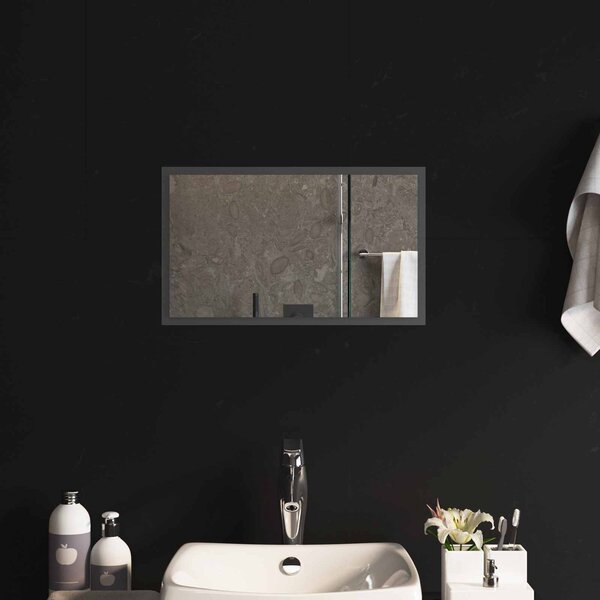 LED koupelnové zrcadlo Transparentní 50 x 30 cm tvrzené sklo