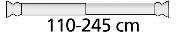 Bílá tyč na sprchový závěs 110 - 245 cm – Wenko