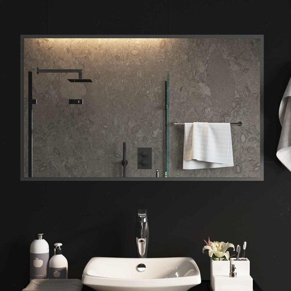 LED koupelnové zrcadlo Transparentní 100 x 60 cm tvrzené sklo