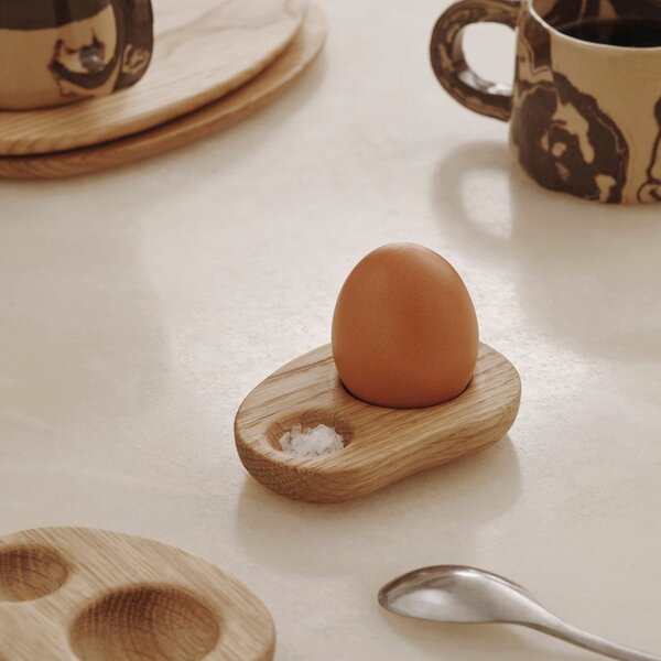 FERM LIVING Stojan na vejce Cairn, sada 2 ks, Oak