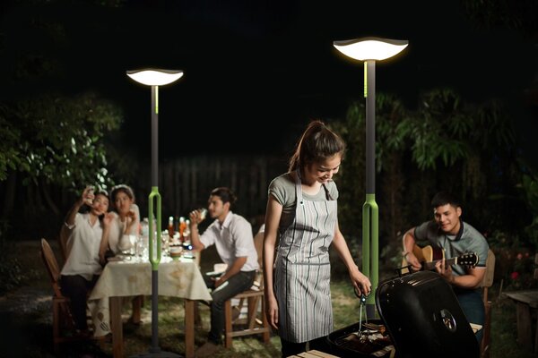 Lutec 6910802335 LED venkovní přenosná solární lampa Poppy 1x8W | 500lm | 3000K | IP54 - nevšední design, bluetooth reproduktor