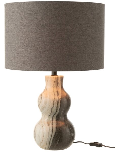 J-line Šedá mramorová stolní lampa Figure 40 cm