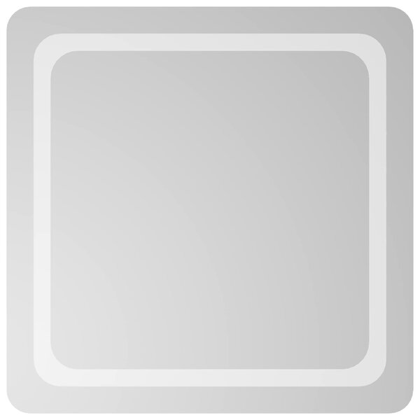 LED koupelnové zrcadlo Transparentní 60 x 60 cm tvrzené sklo