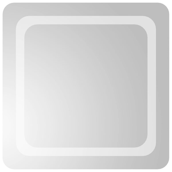 LED koupelnové zrcadlo Transparentní 50 x 50 cm tvrzené sklo