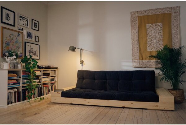 Tmavě šedá rozkládací pohovka 244 cm Base – Karup Design