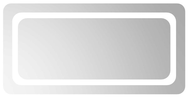 LED koupelnové zrcadlo Transparentní 80 x 40 cm tvrzené sklo
