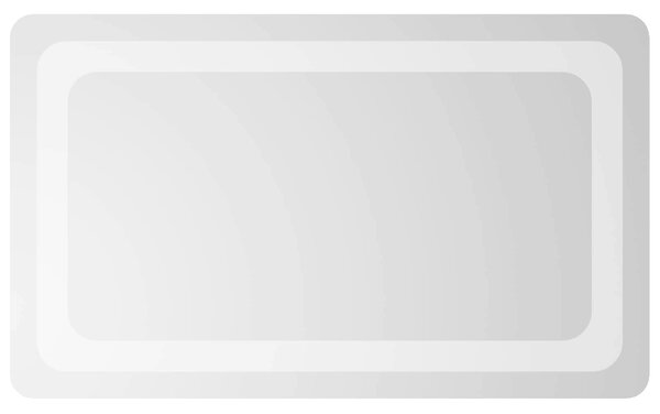 LED koupelnové zrcadlo Transparentní 50 x 30 cm tvrzené sklo