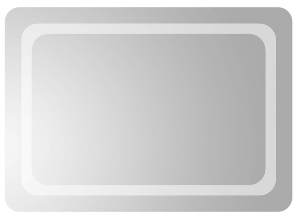 LED koupelnové zrcadlo Transparentní 70 x 50 cm tvrzené sklo