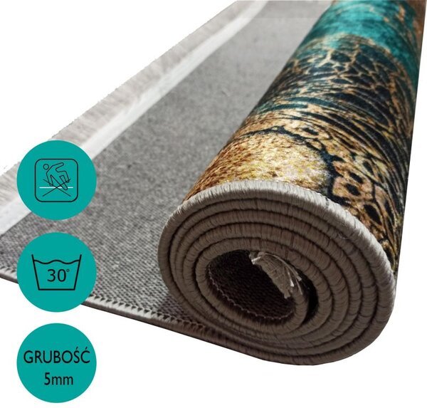 Makro Abra Moderní kusový koberec protiskluzový Horeca-New 101 černý Rozměr: 80x150 cm