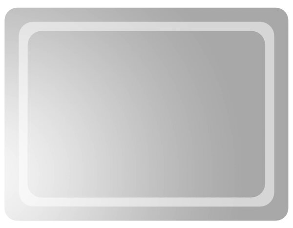 LED koupelnové zrcadlo Transparentní 80 x 60 cm tvrzené sklo
