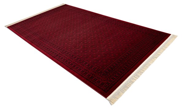 Makro Abra Kusový koberec klasický ORIENT 2958 bordó černý s třásněmi Rozměr: 150x230 cm