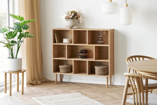 Nordic Living Hnědá skleněná váza Venus 16 cm