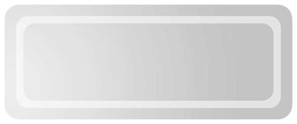 LED koupelnové zrcadlo Transparentní 100 x 40 cm tvrzené sklo