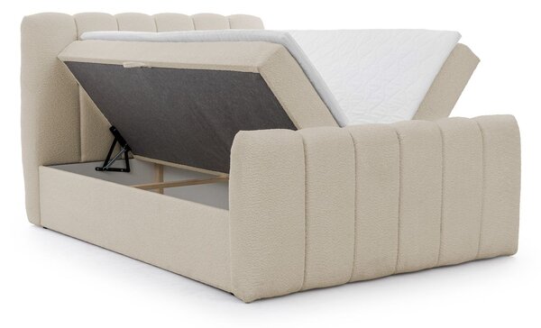 Boxspringová postel 160x200 SEMINOLE - béžová + topper