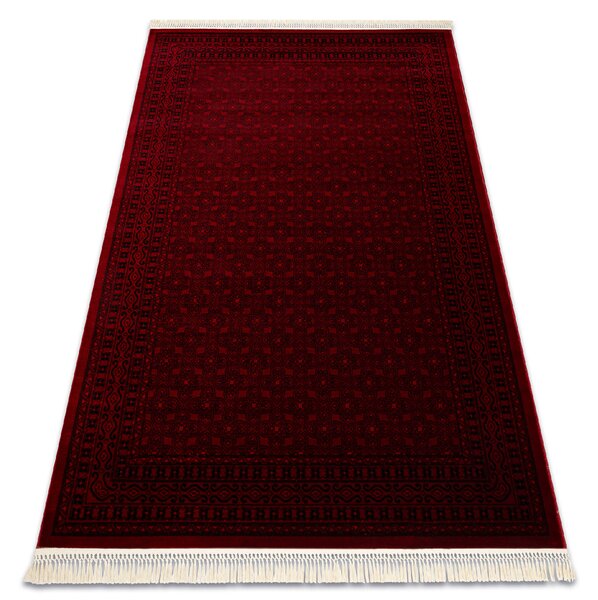 Makro Abra Kusový koberec klasický ORIENT 2958 bordó černý s třásněmi Rozměr: 150x230 cm