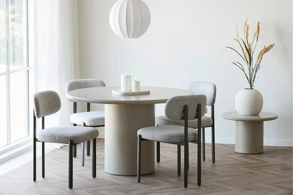 Nordic Living Šedá jídelní židle Royana
