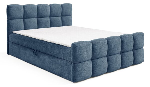 Kontinentální postel 180x200 ISEMBARD - modrá + topper