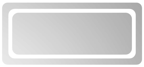 LED koupelnové zrcadlo Transparentní 90 x 40 cm tvrzené sklo